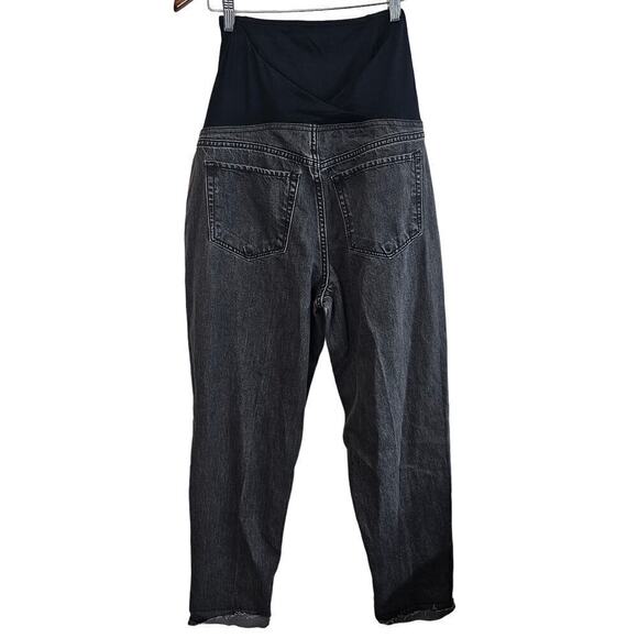 Isabel Maternity Jeans Womens Sz 6 Gray Boyfriend Power Stretch Crossover Panel - Picture 2 of 10